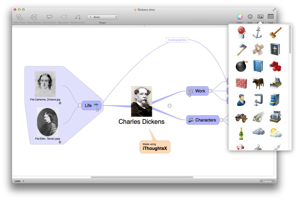 iThoughts تطبيق خريطة العقل