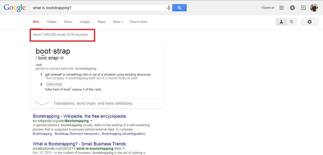 Screenshot del boostrap