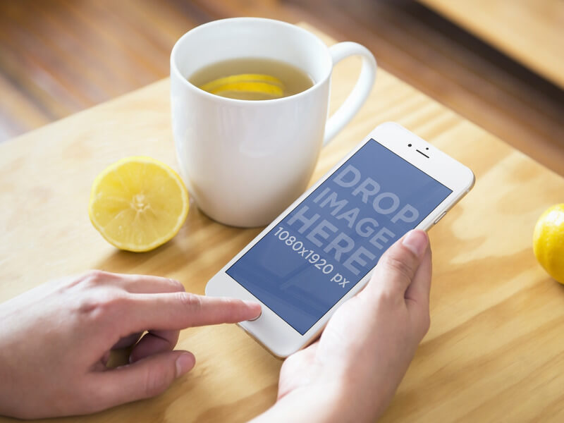 zitronentee-und-iphone-6