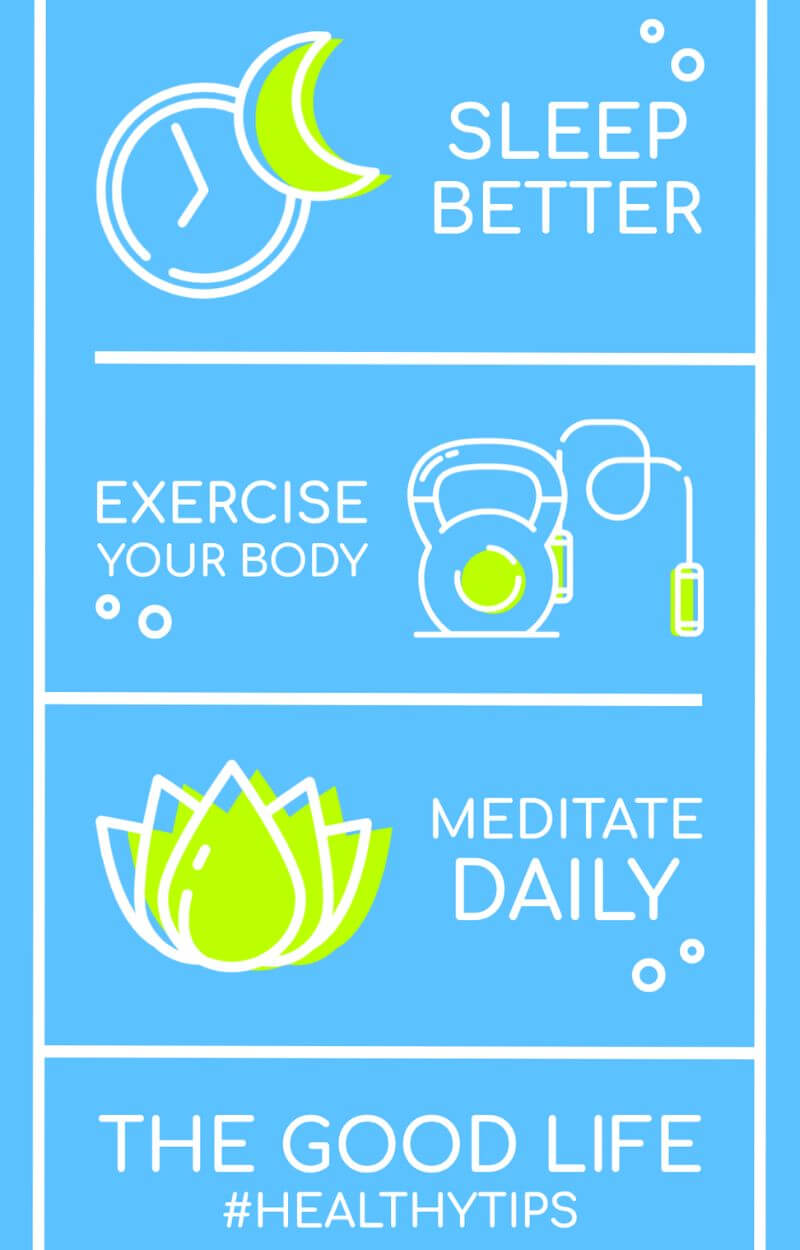 健康的な習慣を持つ Instagram ストーリー デザイン テンプレート