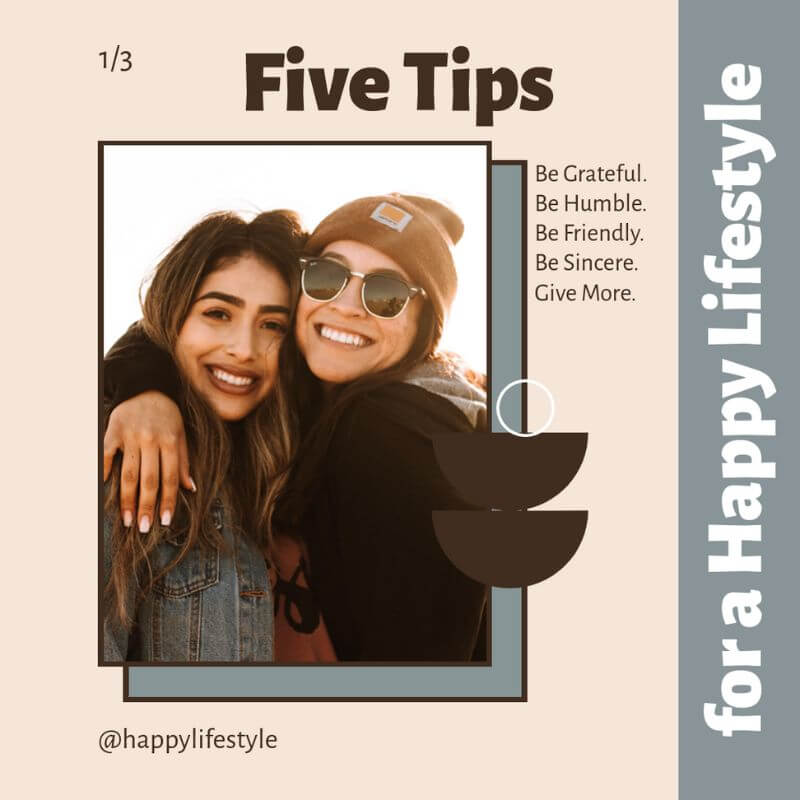 ウェルネスをテーマにしたカルーセルの Instagram 投稿デザイン テンプレート