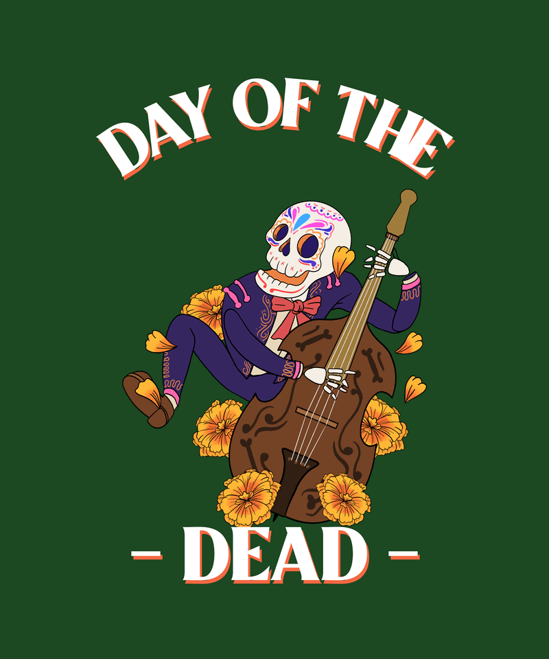 Шаблон дизайна футболки Dia De Muertos Allusive