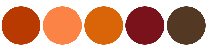 Осенняя цветовая палитра с оранжевыми тонами