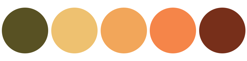 Палитра светлых осенних цветов