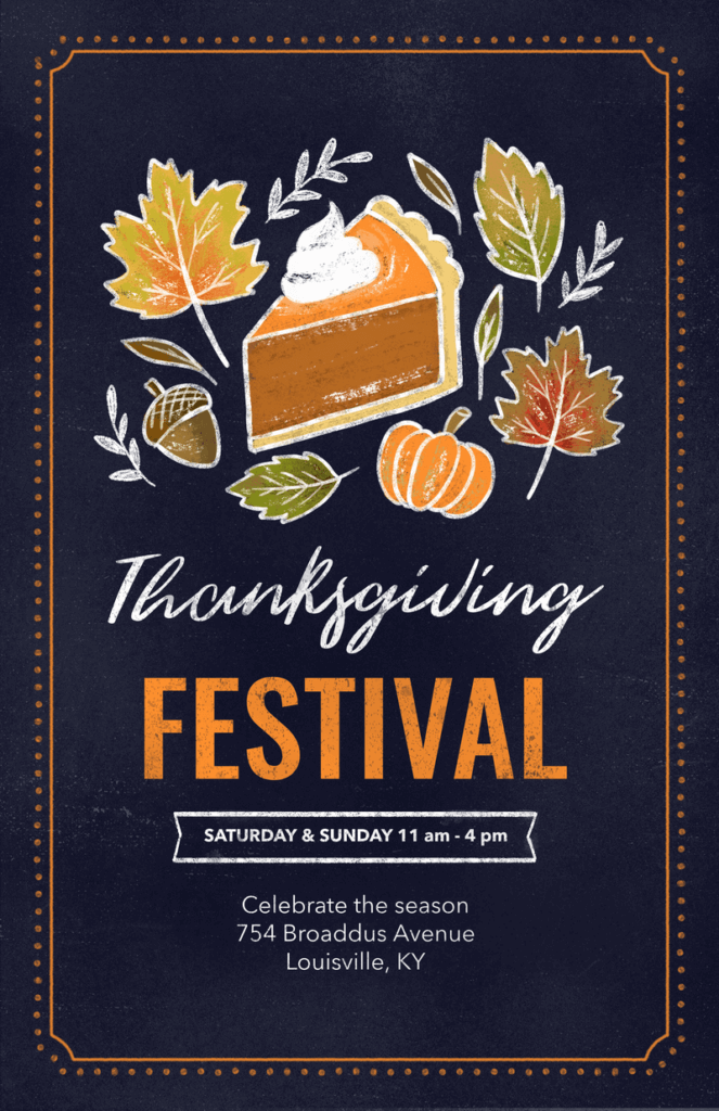 Создатель флаеров для фестиваля благодарения
