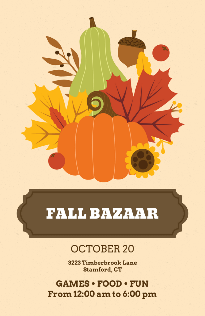 Создатель флаеров для осеннего базара