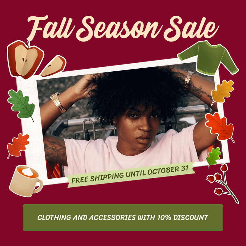 Gerador de postagens do Instagram para uma marca de roupas S venda de temporada de outono