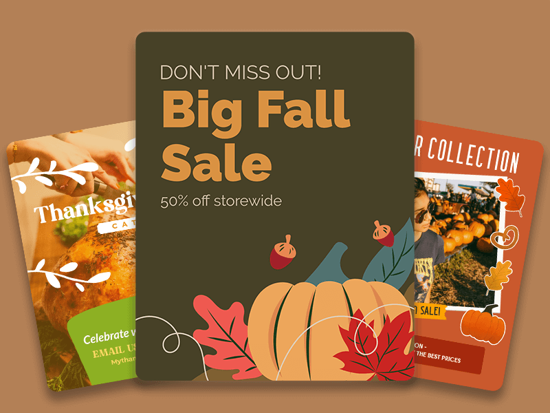 Modelos de postagem do Instagram para o Dia de Ação de Graças