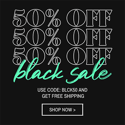 Gerador de banner de anúncio compartilhando um código de desconto para a Black Friday