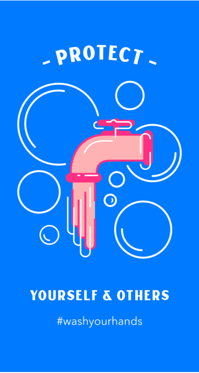 Instagram-Story-Designvorlage für eine Covid-19-Präventionskampagne