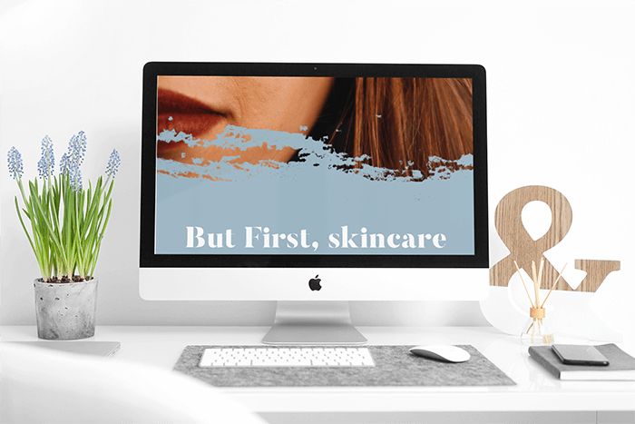 Mockup Imac Di Meja Modern