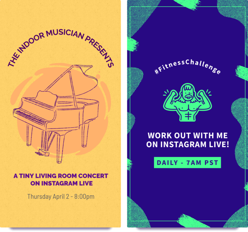 เรื่องราวของ Instagram ของกิจกรรมออนไลน์ (1)