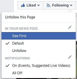 lihat halaman facebook pertama