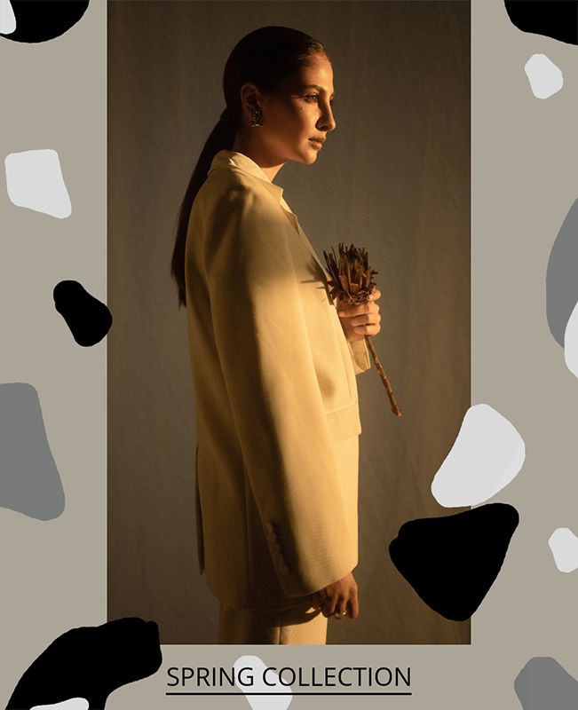 具有抽象图形的时尚销售的最小 Instagram 故事制作者