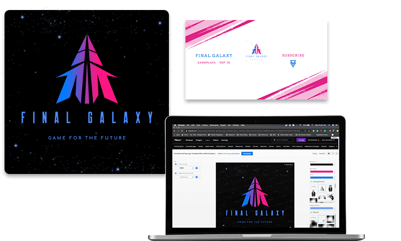 带有游戏徽标的 Youtube 横幅