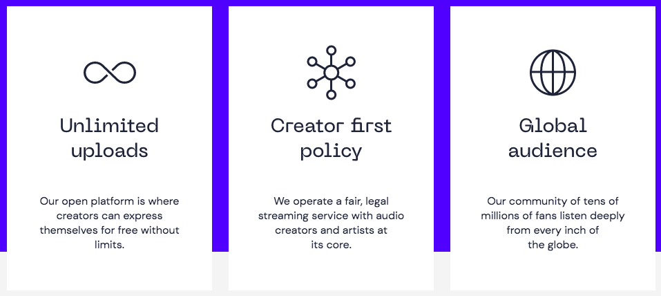Fonctionnalités Mixcloud-Plateformes musicales
