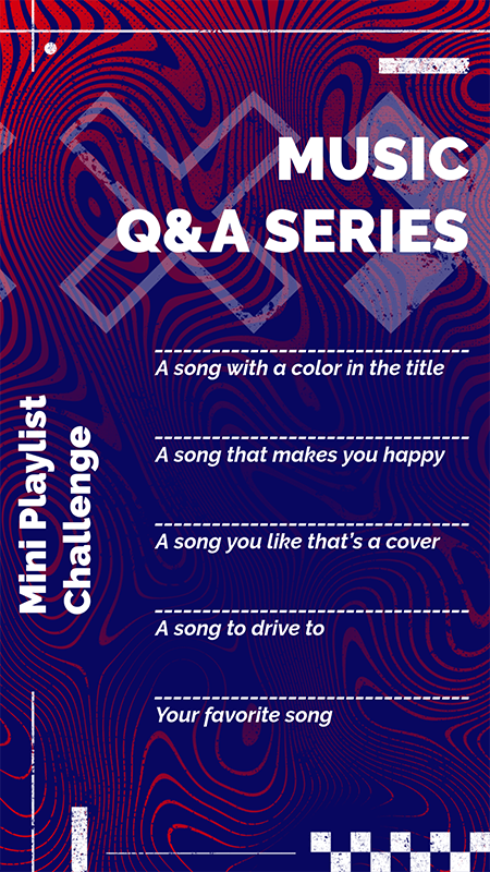 Nowoczesny kreator historii na Instagramie na wyzwanie mini playlisty