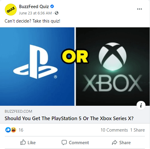Quizy Buzzfeed