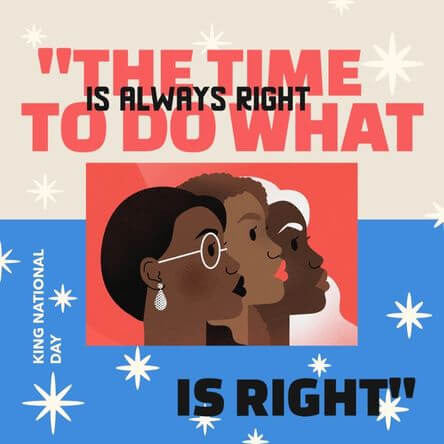 Generador de publicaciones de Instagram para el Día de Mlk con una cita