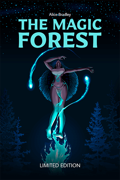 매혹적인 여성 캐릭터가 있는 책 표지 생성기