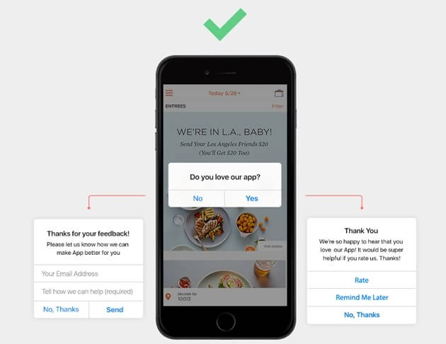 앱 리뷰 프롬프트 예시 placeit