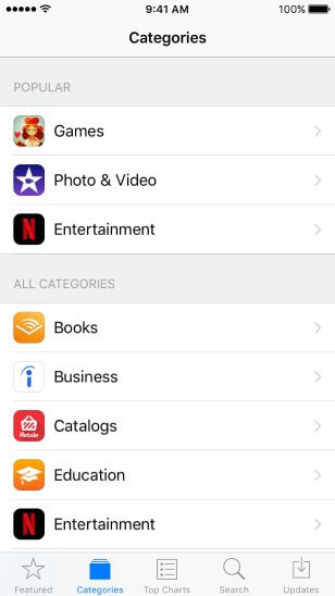 앱 카테고리 메타데이터 ios