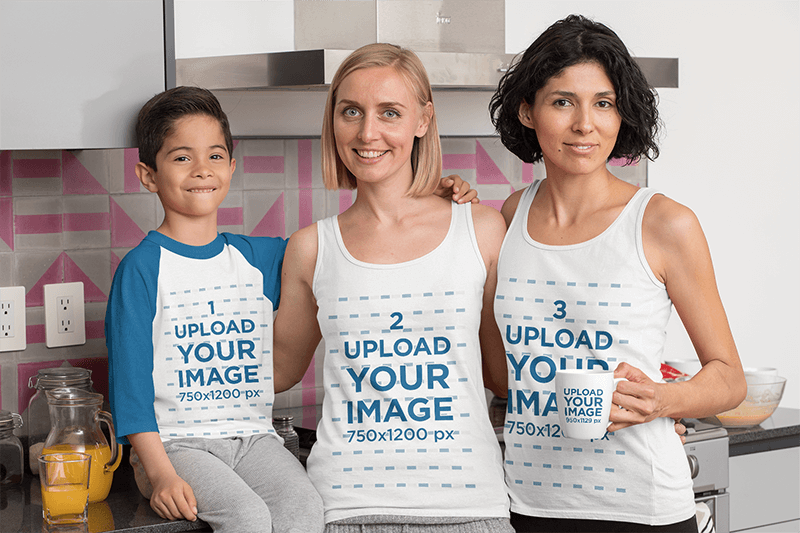 Maquette de famille lesbienne