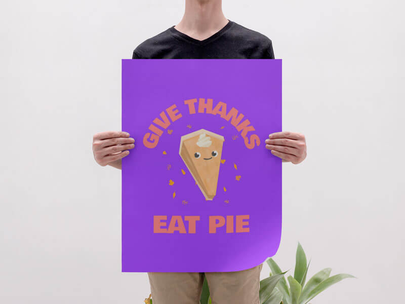 실내 정원에서 포스터 모형 템플릿