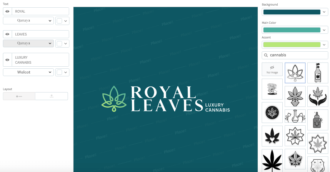 Modèles de logo Placeit Weed