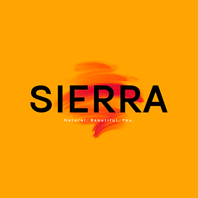 ブラシの染みのグラフィックを使ったメイクアップ ストアのロゴのテンプレート