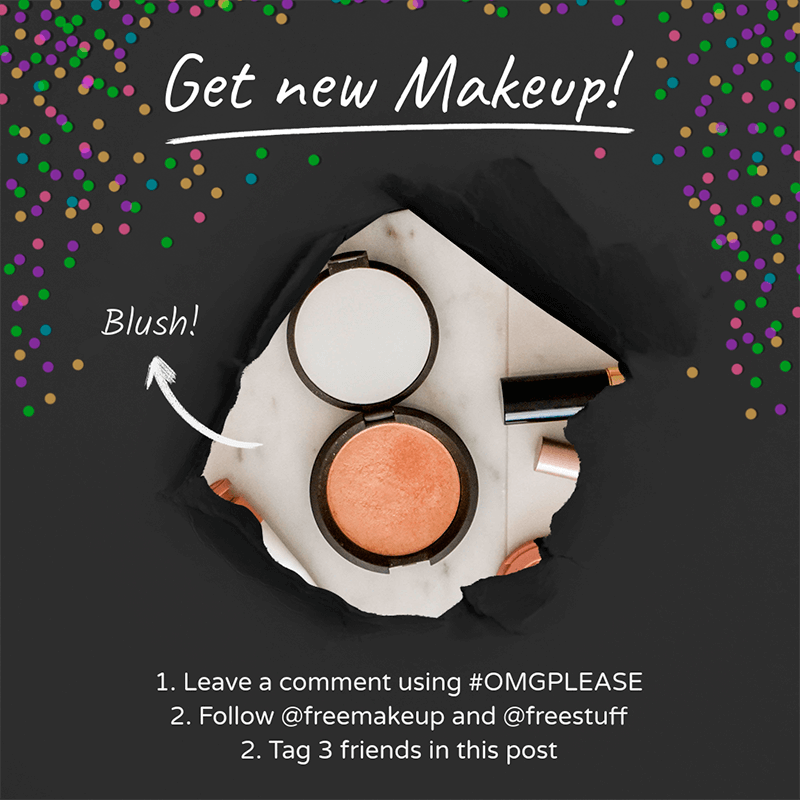 メイクアッププレゼント用のInstagram投稿テンプレート