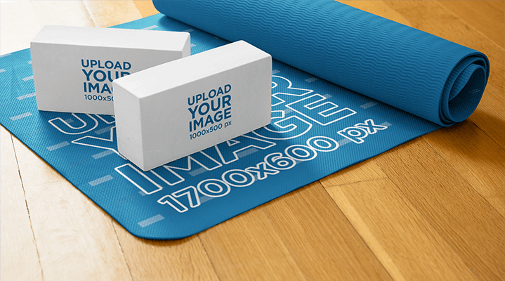 Maquette d'un tapis de yoga