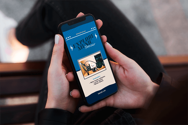 Mockup de una mujer relajada usando un Iphone 11 Pro 2128 El1