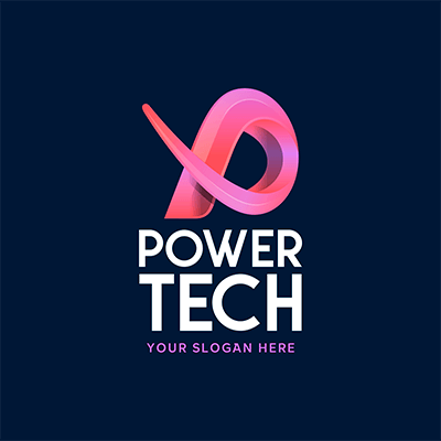 Creador de logotipos de tecnología con un icono 3d abstracto