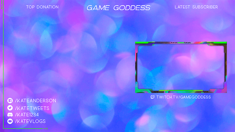 Twitch Overlay Maker pentru streamere de jocuri de sex feminin