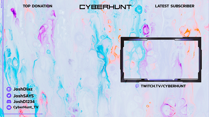 Șablon de suprapunere Obs pentru jocuri cu texturi acuarele