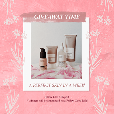 Шаблон сообщения в Instagram для компаний млм, предлагающих бесплатную раздачу по уходу за кожей