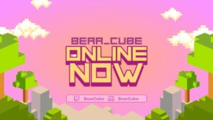 Minecraft にインスパイアされた雲をフィーチャーし、グラフィック デザインでリズムを表すテンプレート