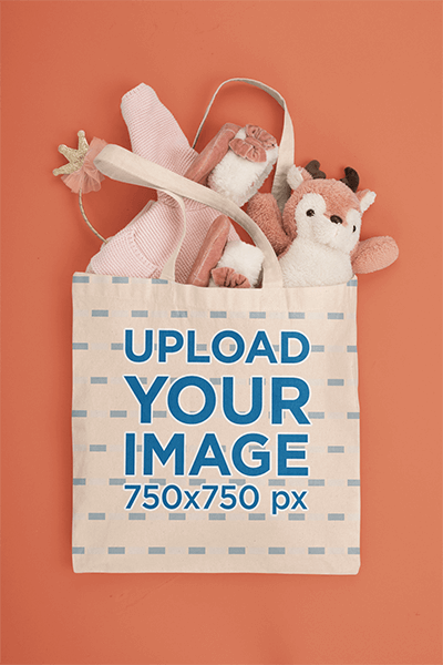 نموذج حقيبة حمل تتميز بأشياء أطفال
