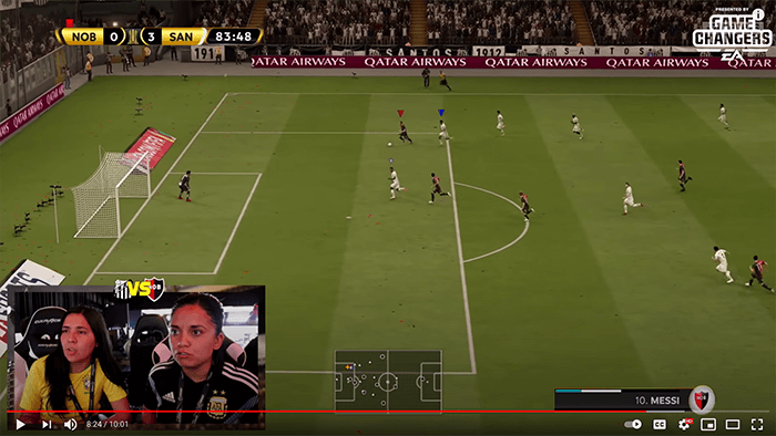 Un videojuego de fútbol jugado por Duo Dinamico en Youtube