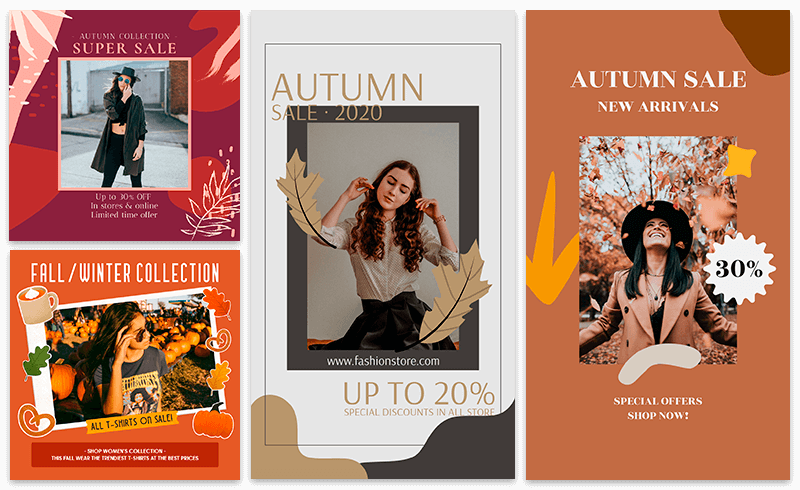 Szablony mediów społecznościowych na Święto Dziękczynienia