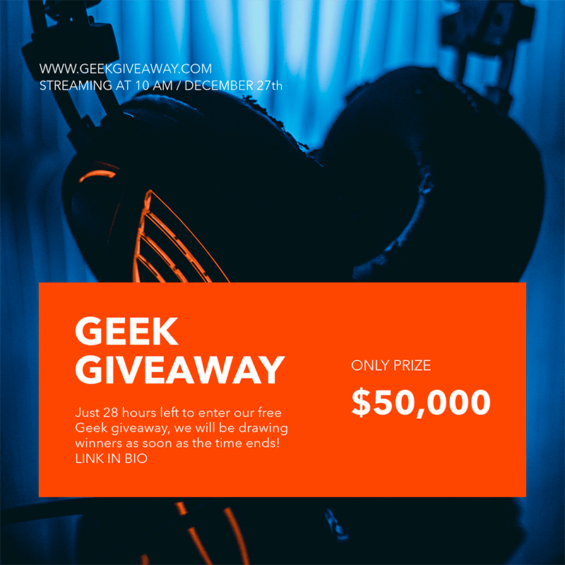 Szablon postu na Instagram na prezent dla geeków