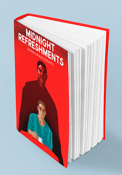 نموذج بالحجم الطبيعي لكتاب يقف فوق مكان قابل للتخصيص