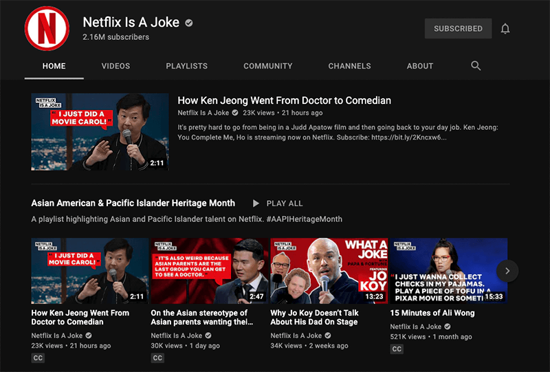 Szczegóły kanału YouTube