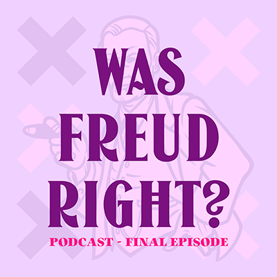 Criador de capas de podcast com uma ilustração de Sigmund Freud