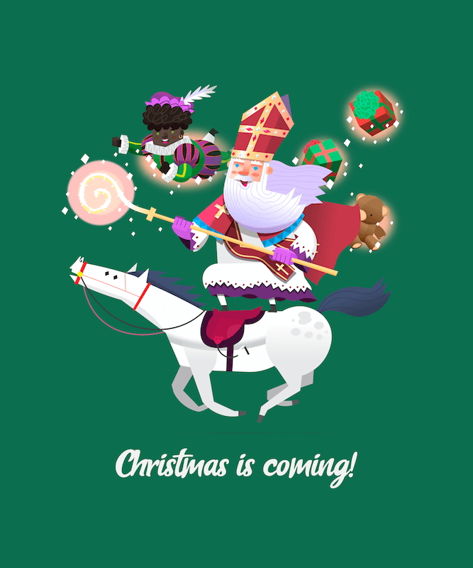 Szablon projektu świątecznej koszulki ze św. Mikołajem