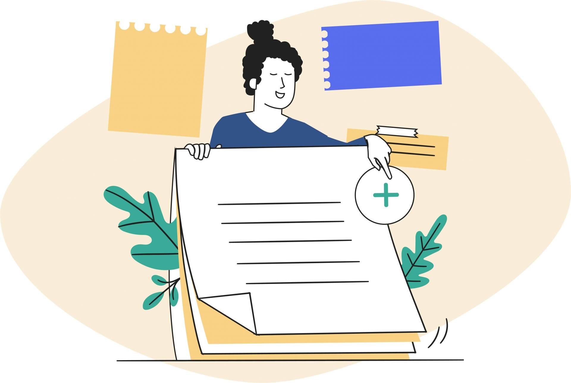 Ghidul SEO suprem pentru companiile de tehnologie B2B - SEO local - imaginea arată o persoană cu un flipchart