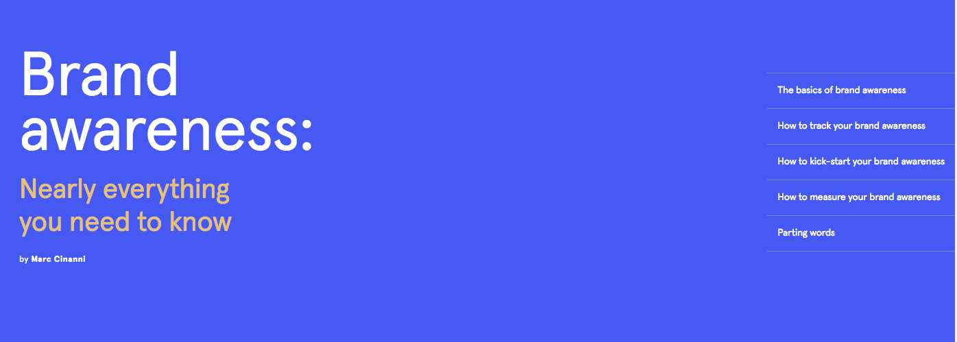 Conștientizarea mărcii de către Typeform Brand awareness by Typeform