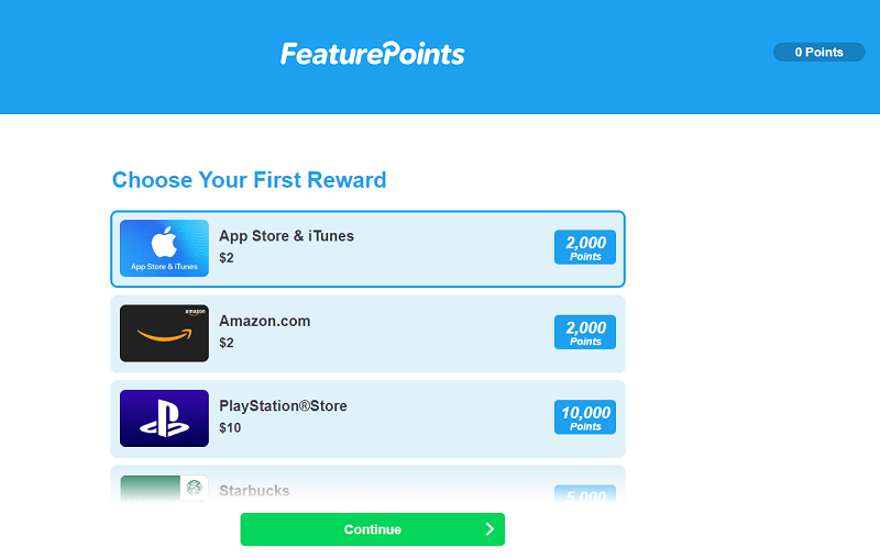 FeaturePoints-Einlösung