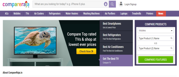 Top 10 E-Commerce-Preisvergleichsseiten 2022 in Indien für Online-Shopping @ads2020.marketing Blog für Anfänger compareraja-ecommerce-product-price-comparision-site-india-700x300